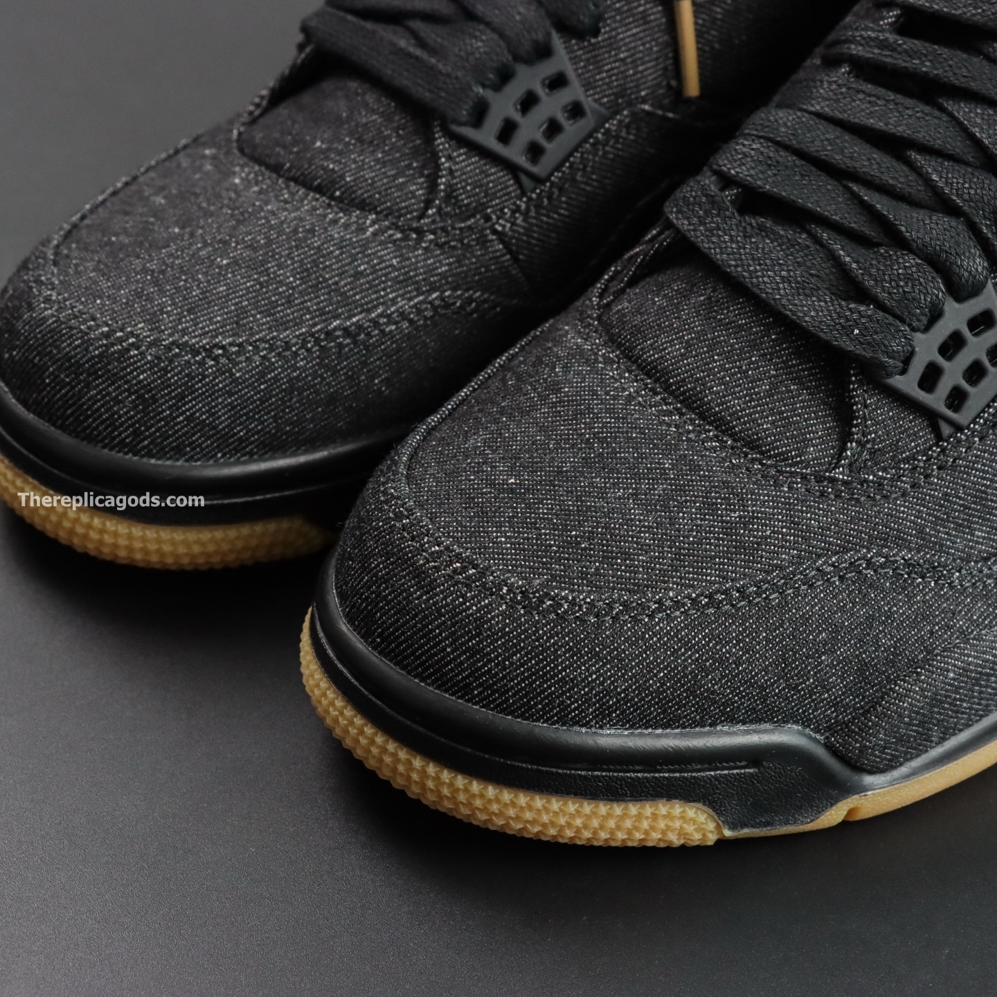 JORDAN 4 RETRO X LEVI'S BLACK DENIM SNEAKERS