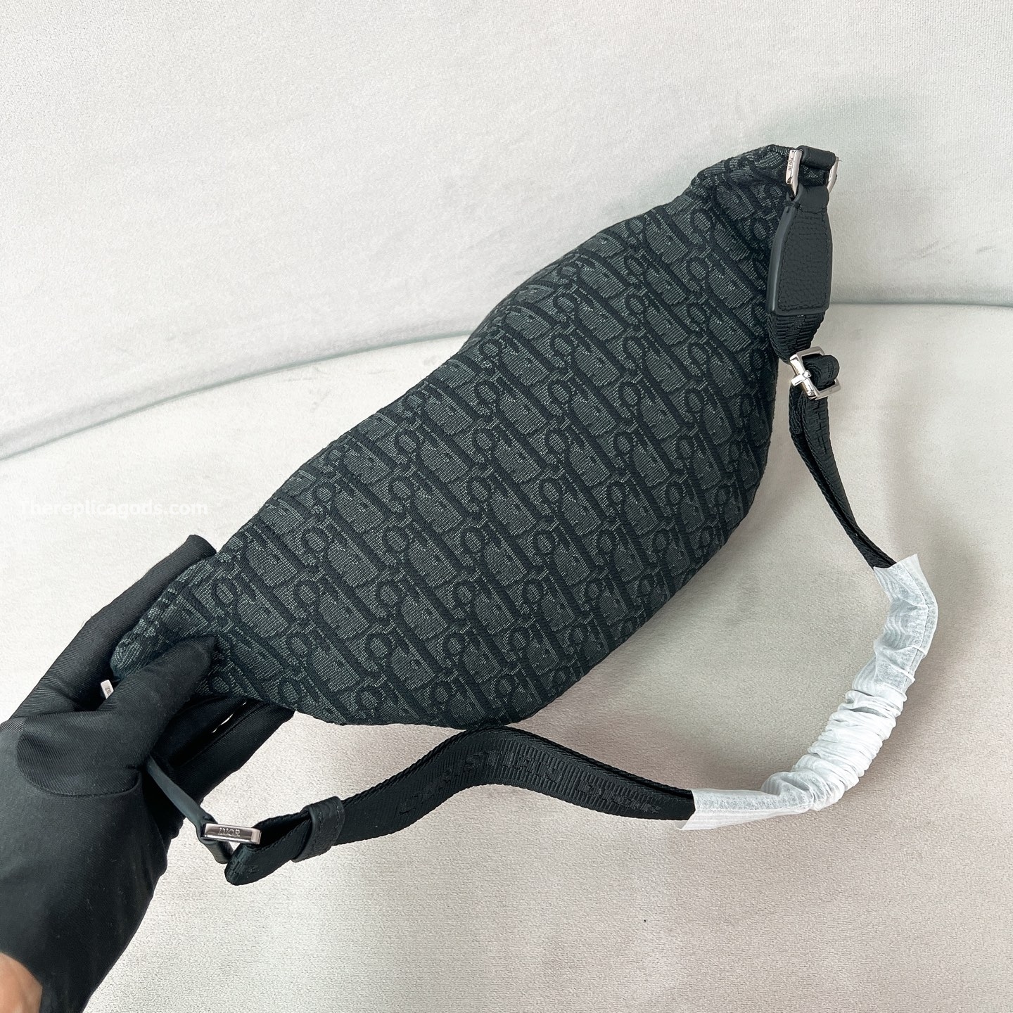 8 BELT BAG BLACK OBLIQUE JACQUARD