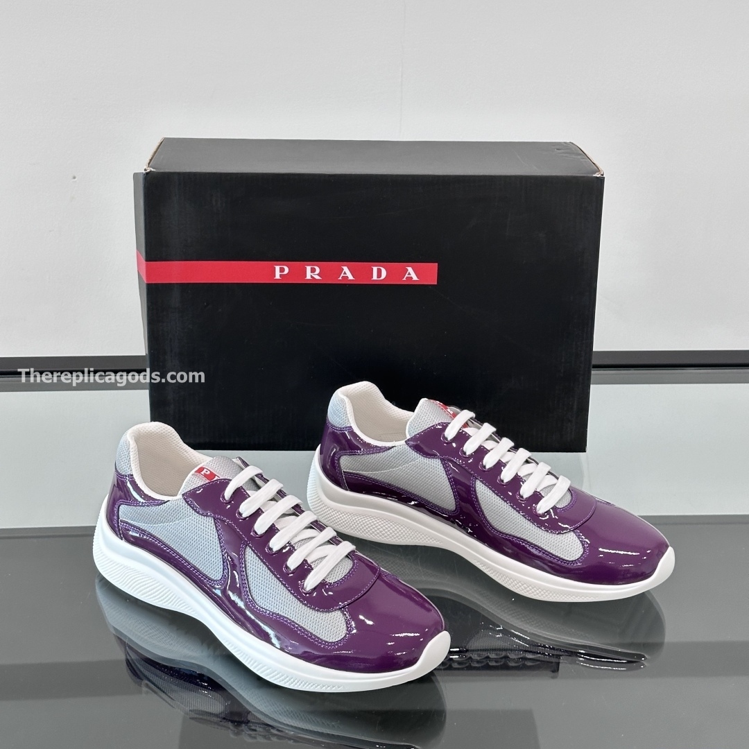 AMERICA'S CUP SNEAKERS IN WHITE AND PURPLE - PD225