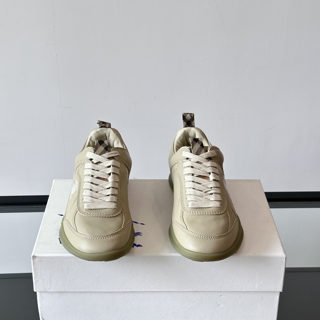 LEATHER MATRIX SNEAKERS IN BEIGE - BBR134