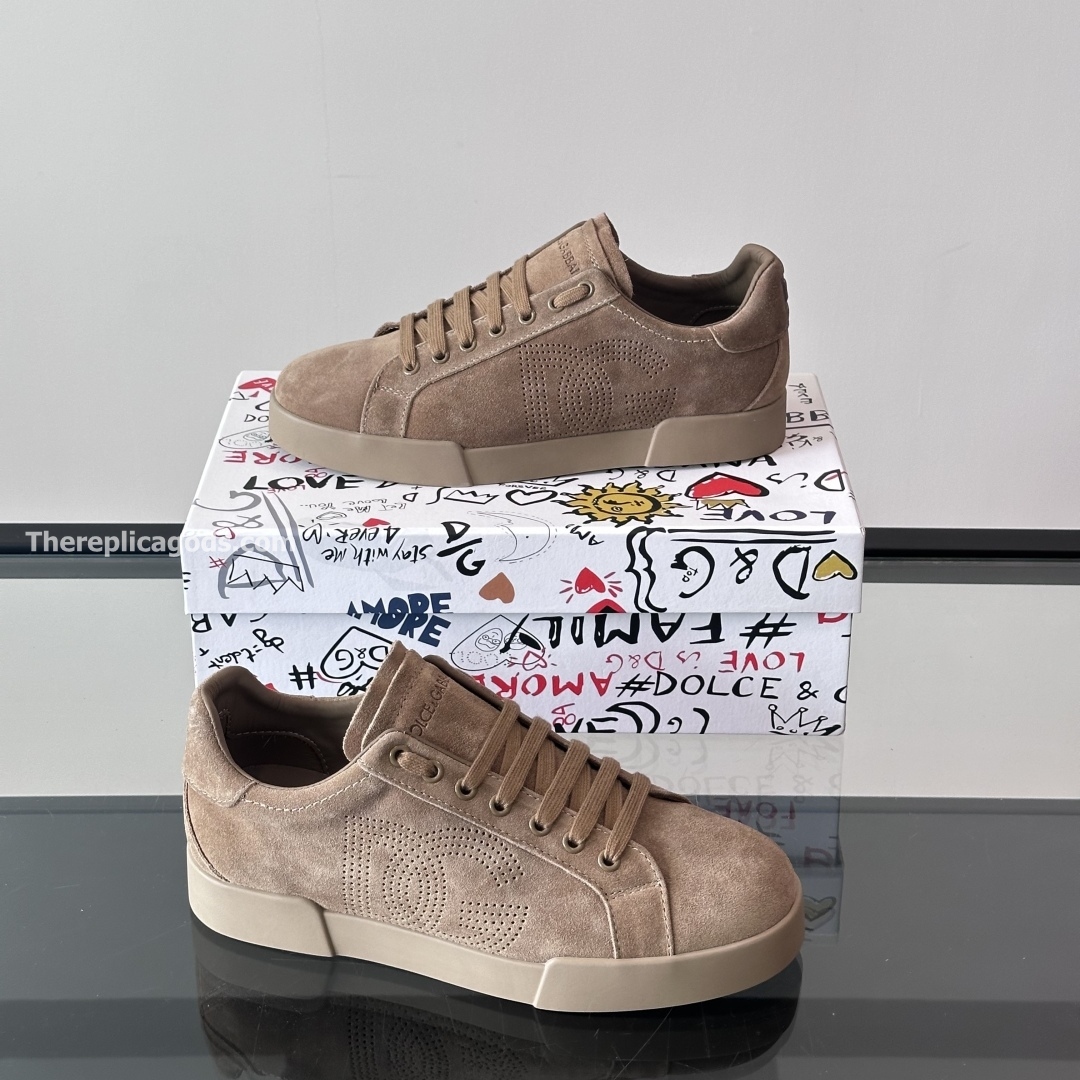 PORTOFINO LEATHER SNEAKERS IN BEIGE - GD242
