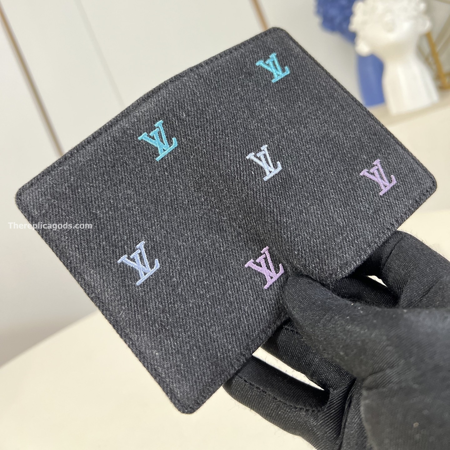 POCKET ORGANIZER GRADIENT BLUE LV BLASON DENIM M14148