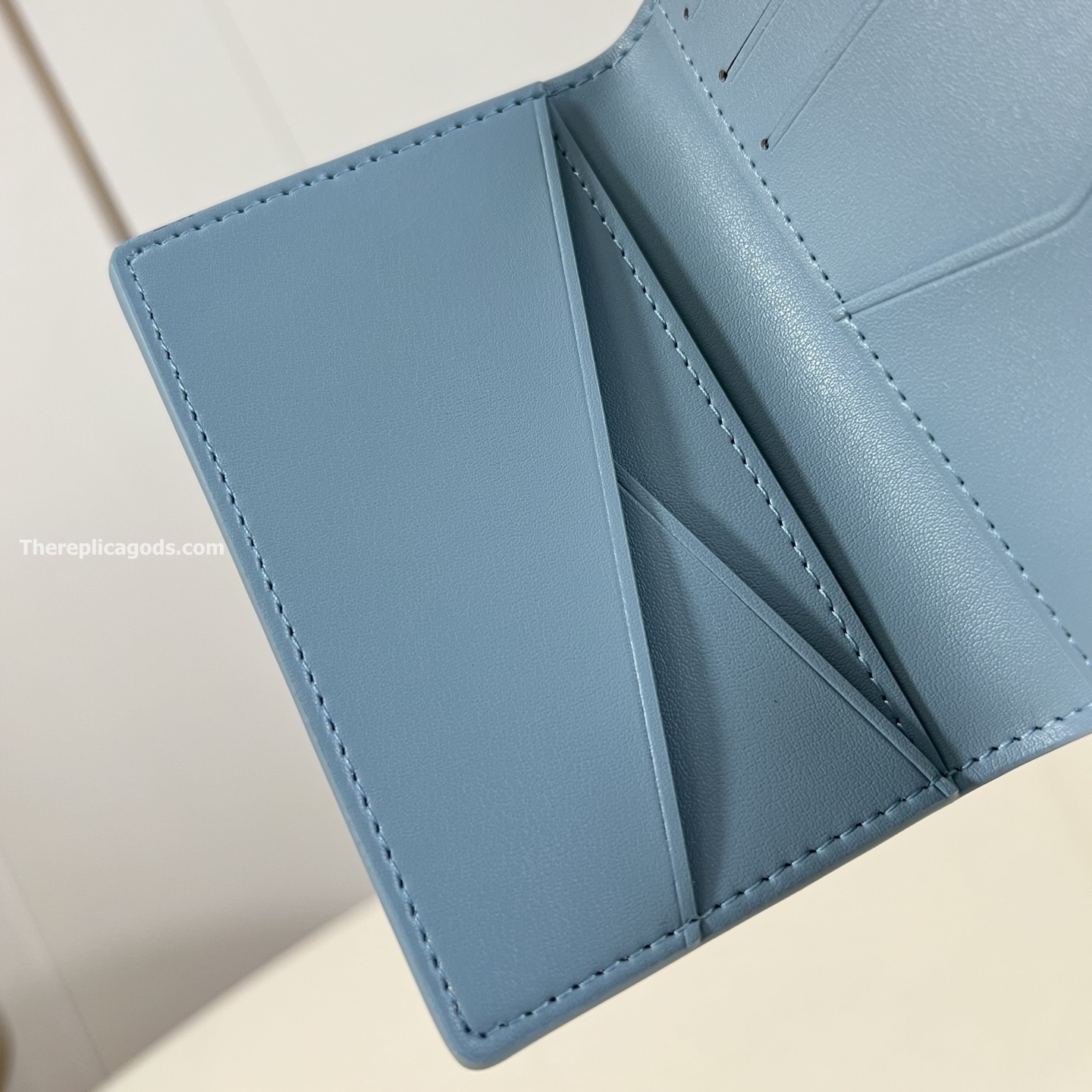 POCKET ORGANIZER SKY BLUE MONOGRAM SHADOW CALF LEATHER M14861