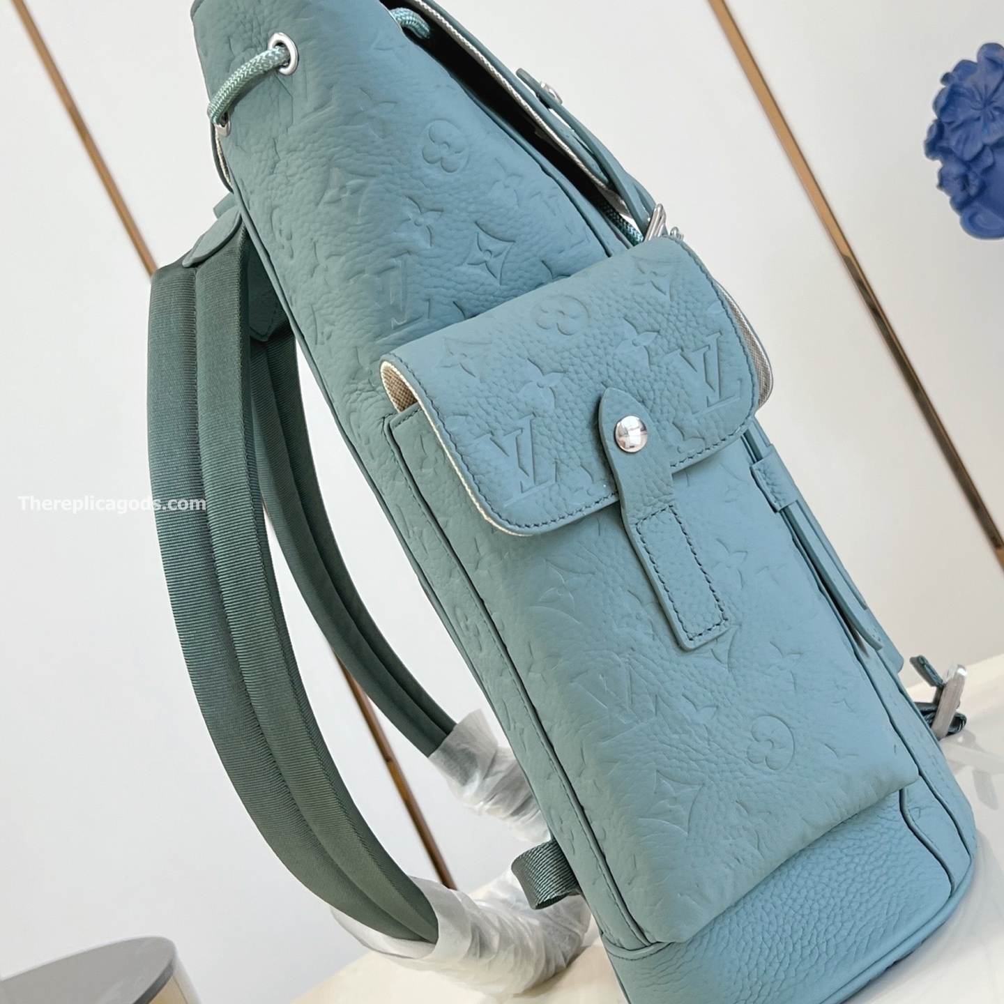 CHRISTOPHER MM BACKPACK MISTY LAKE GREEN MONOGRAM TAURILLON M13863