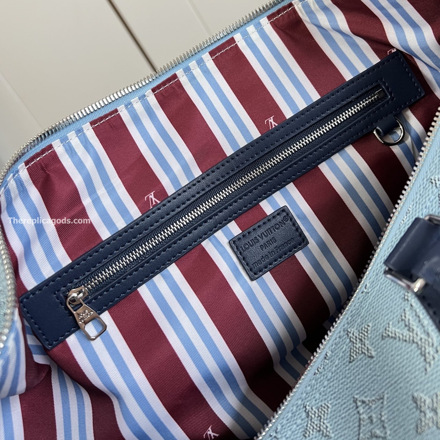KEEPALL BANDOULI?RE 50 BAG BLUE MONOGRAM CANVAS M14837