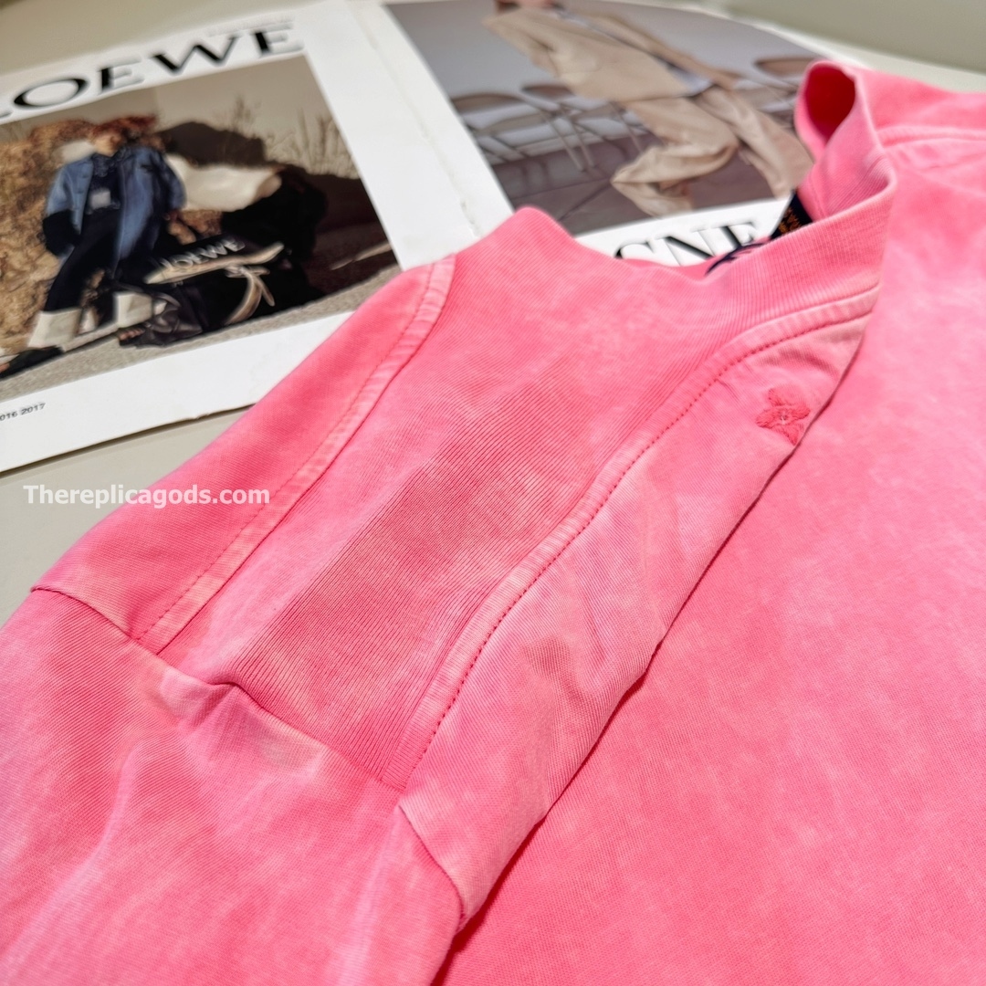 WASHED RIBBED T-SHIRT IN PINK - TP631