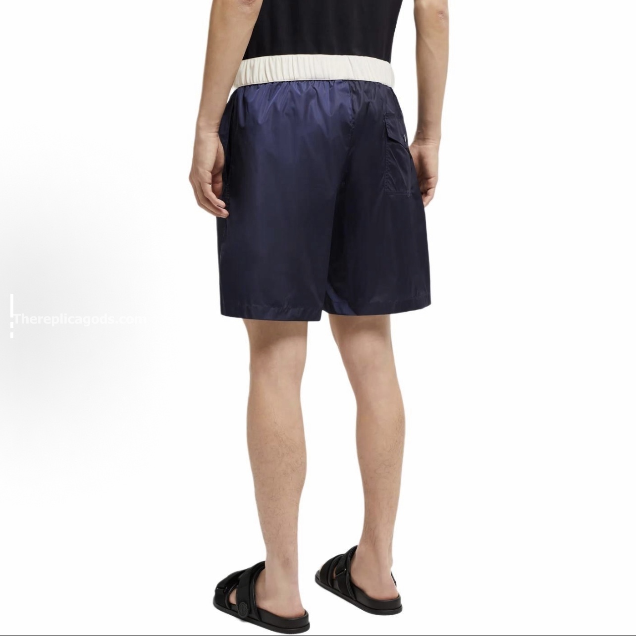 LOGO PATCH SWIM SHORTS IN BLUE - TP628