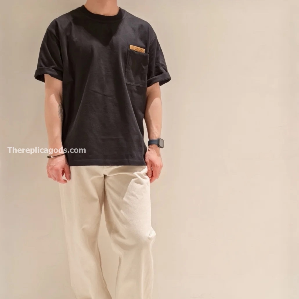 NEW PIMA COTTON JERSEY T-SHIRT IN BLACK - TP656
