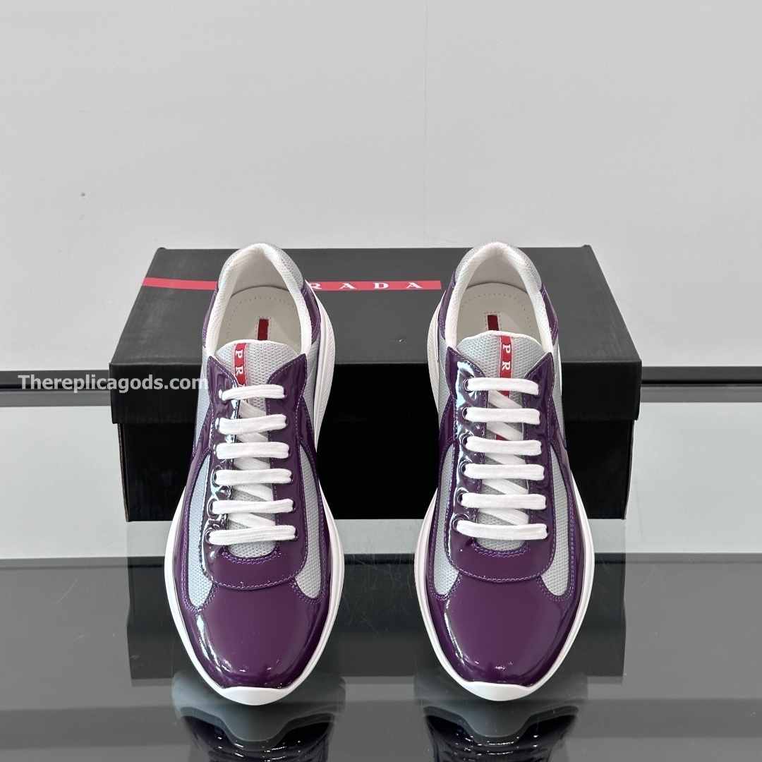 AMERICA'S CUP SNEAKERS IN WHITE AND PURPLE - PD225