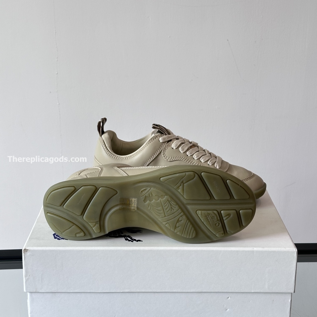 LEATHER MATRIX SNEAKERS IN BEIGE - BBR134