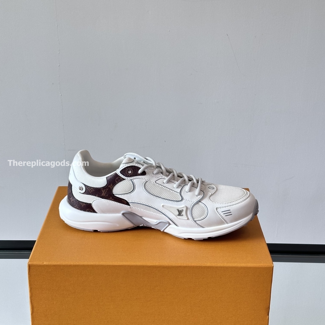 OLYMPIA SNEAKERS IN WHITE AND BROWN - LV952