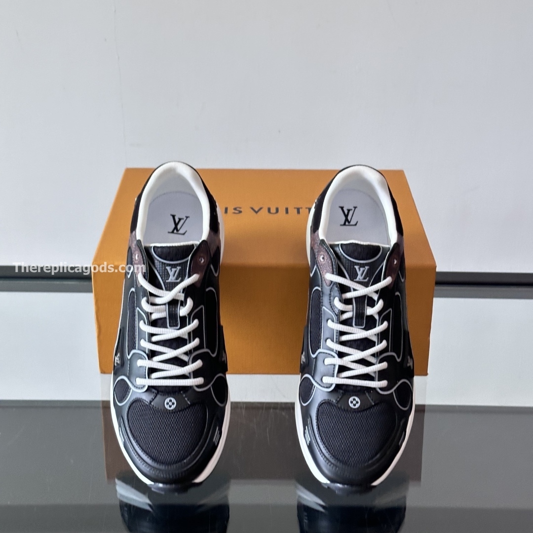 OLYMPIA SNEAKERS IN BLACK AND BROWN - LV949