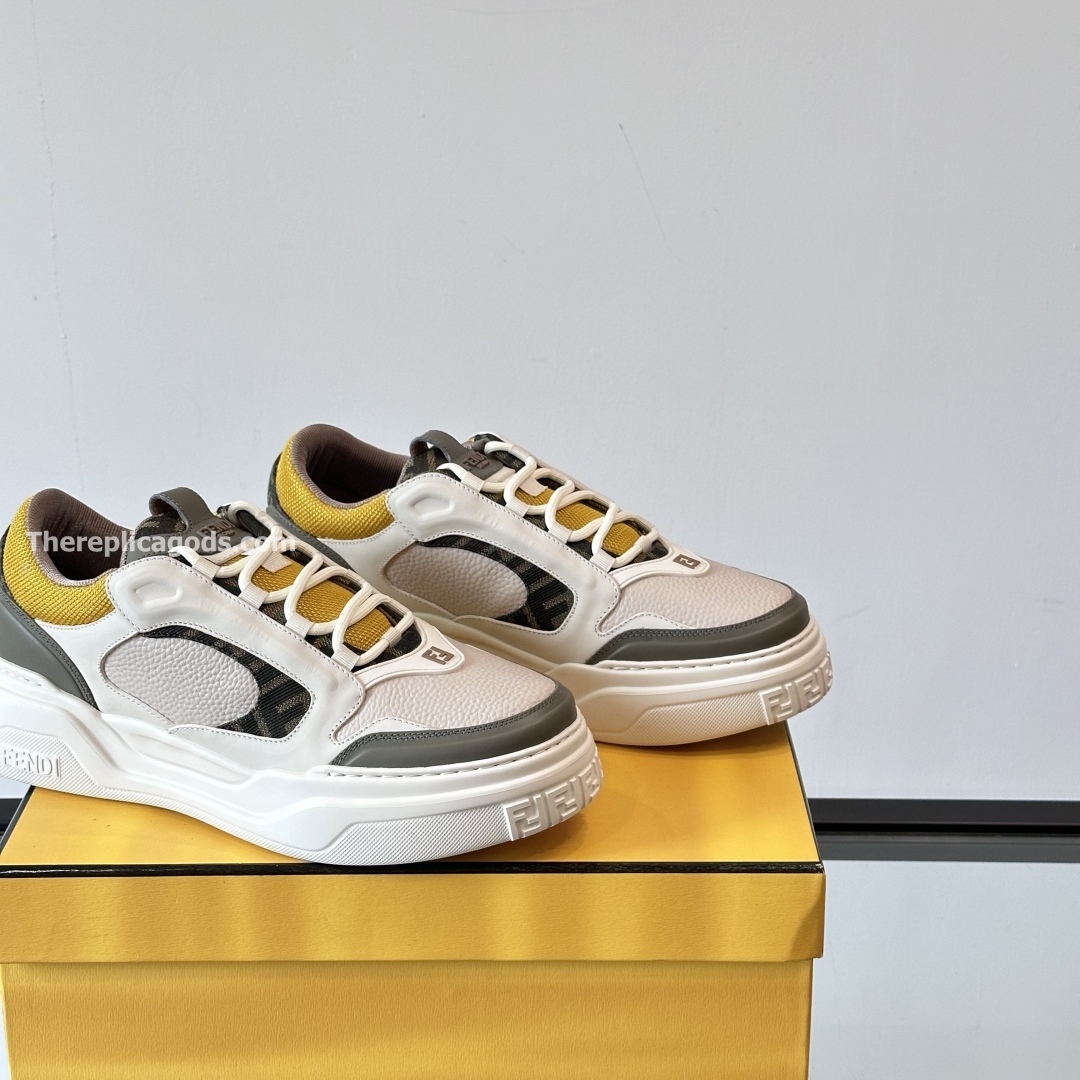 FORCE SNEAKERS IN WHITE AND BROWN - FD166