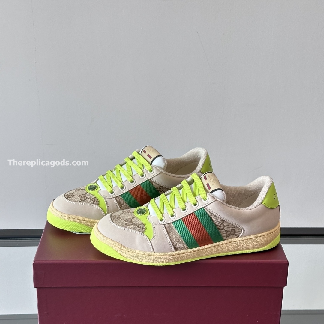 MEN'S SCREENER SNEAKERS IN BROWN AND GREEN - GC488