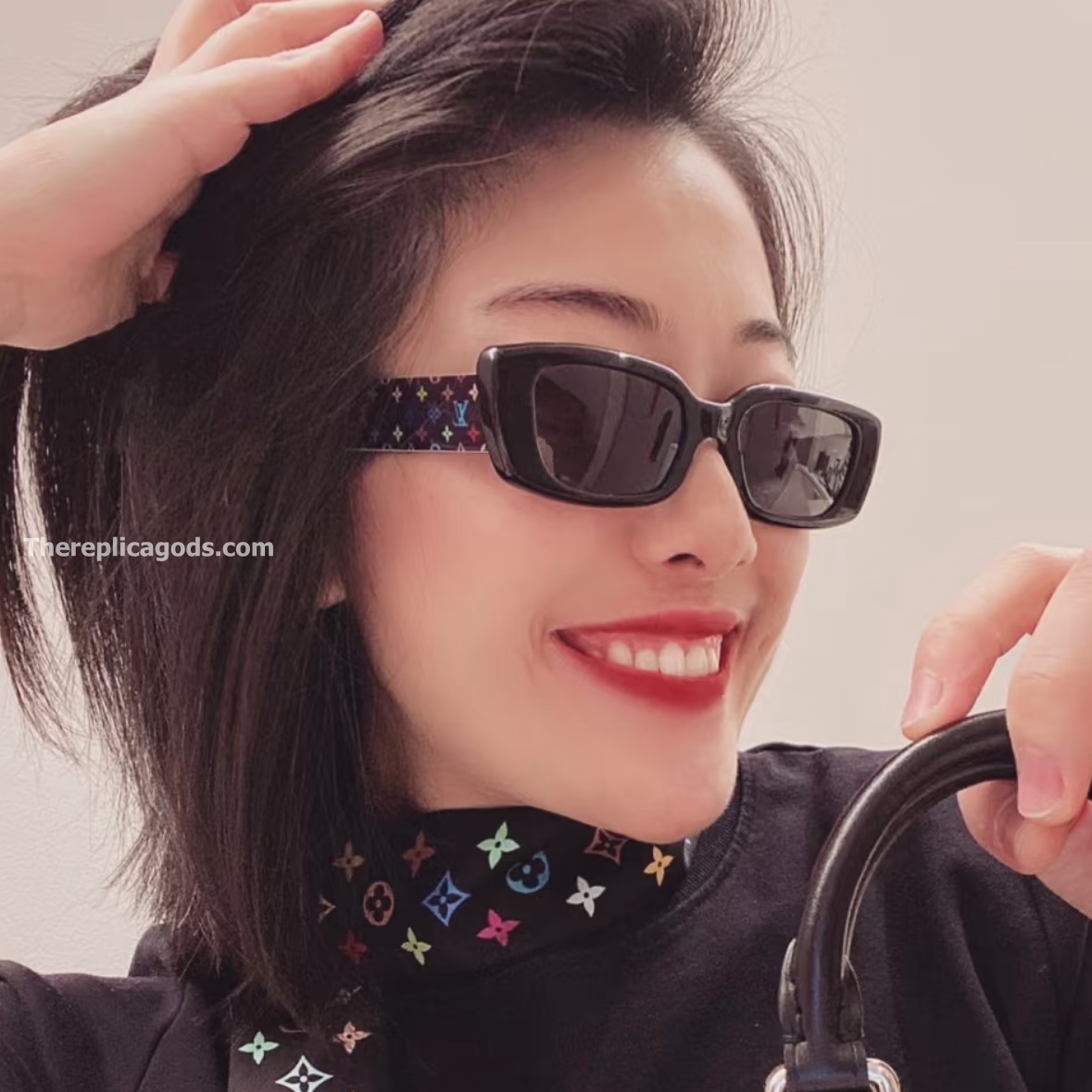 X TM MULTIGRAM CAT EYE SUNGLASSES Z2709W - SG191