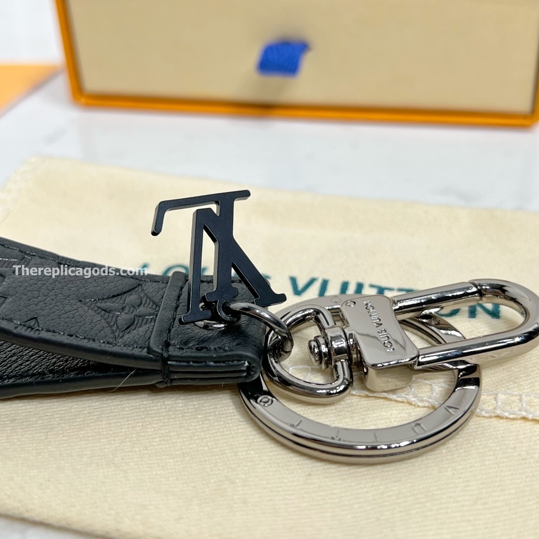 MONOGRAM SHADOW KEYCHAINS IN BLACK