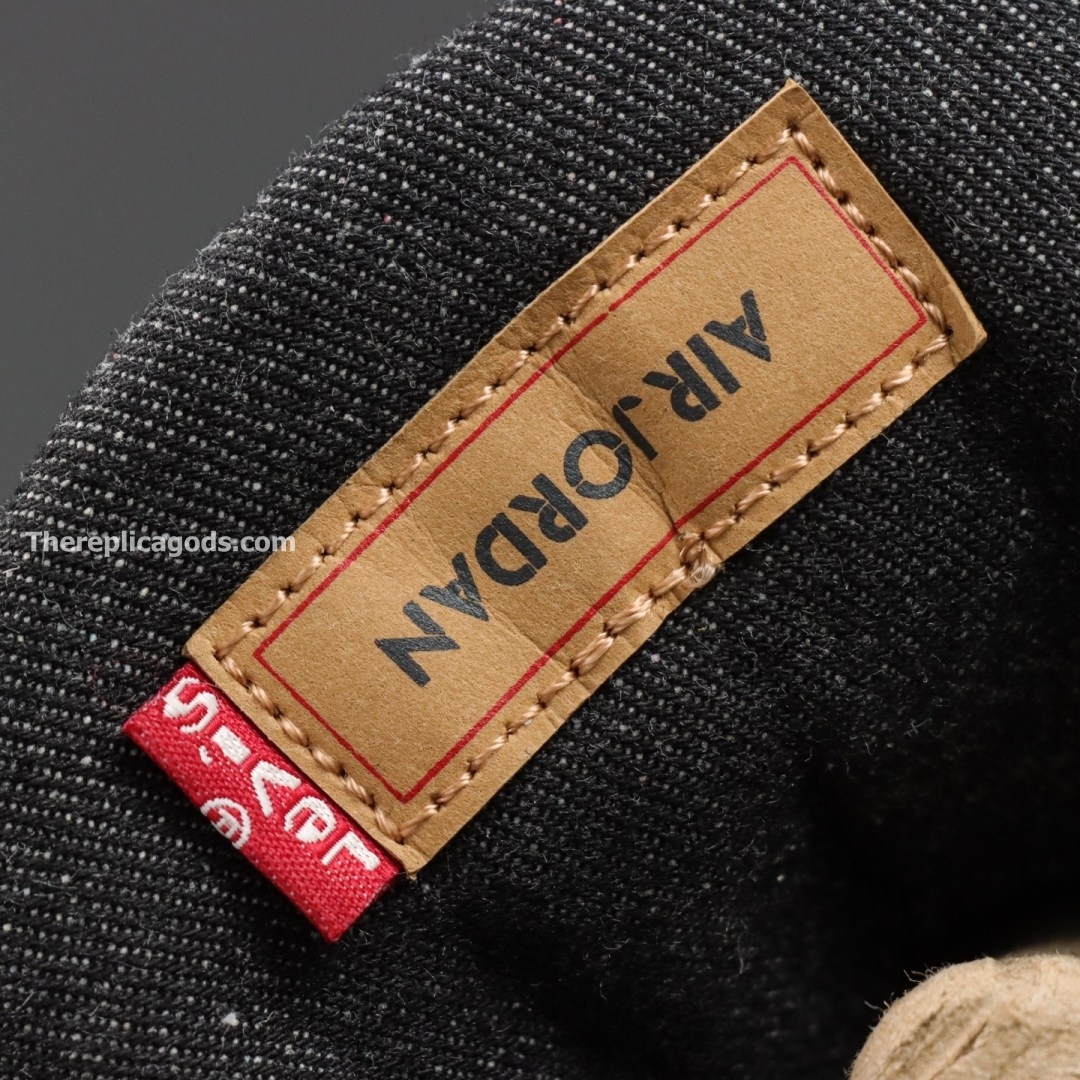 JORDAN 4 RETRO X LEVI'S BLACK DENIM SNEAKERS