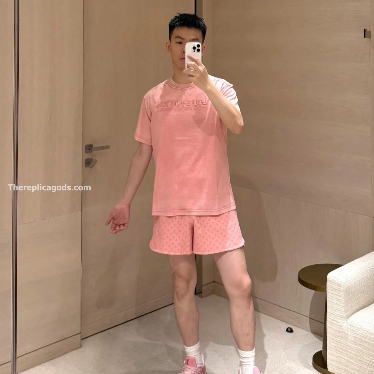WASHED RIBBED T-SHIRT IN PINK - TP631