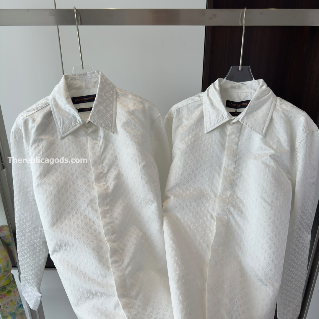 MINI MONOGRAM SILK EVENING SHIRT IN WHITE - TP666