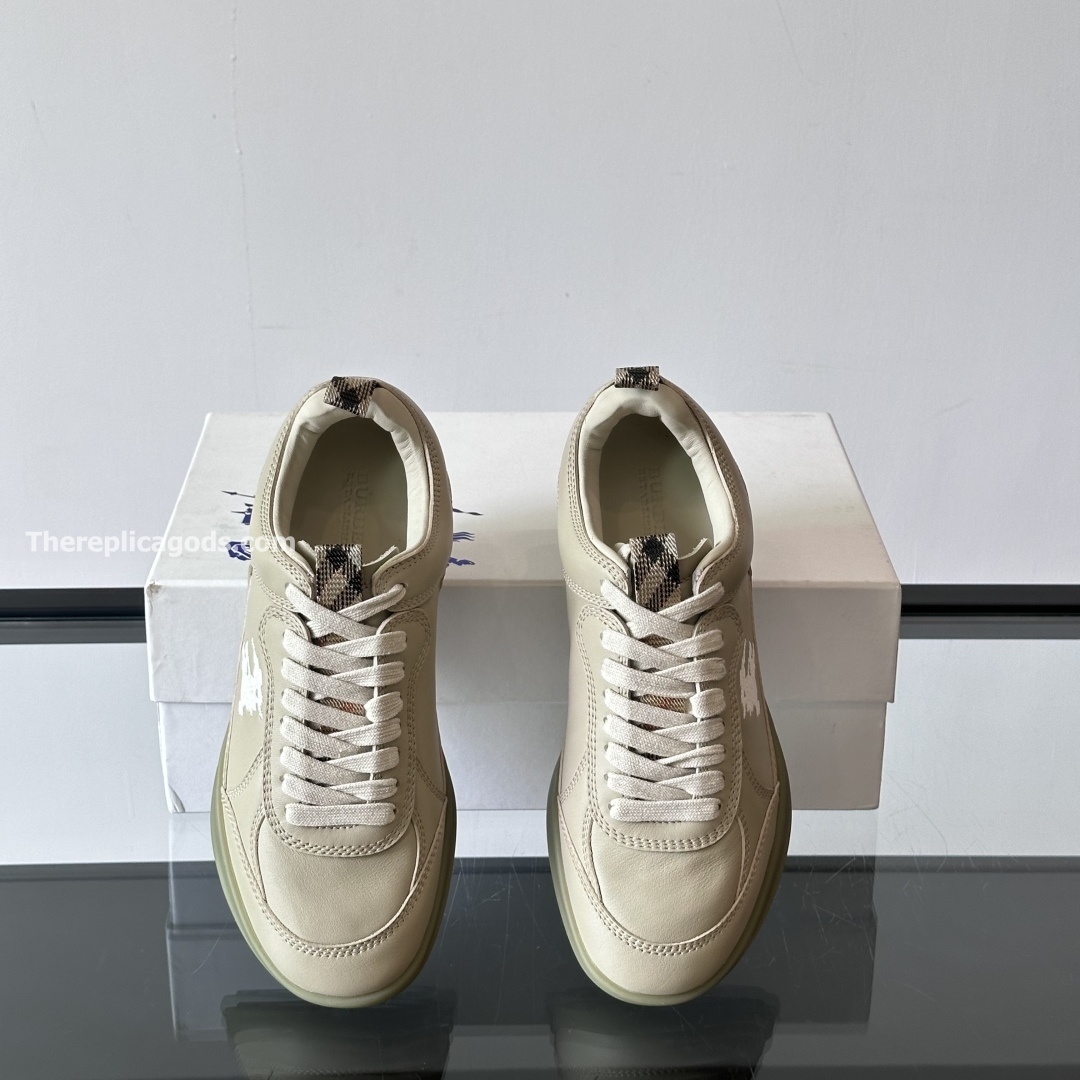 LEATHER MATRIX SNEAKERS IN BEIGE - BBR134