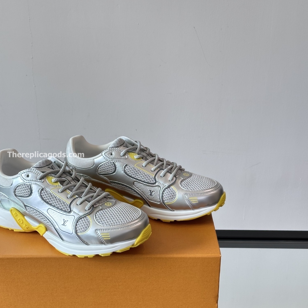 OLYMPIA SNEAKERS IN GREY AND YELLOW - LV950