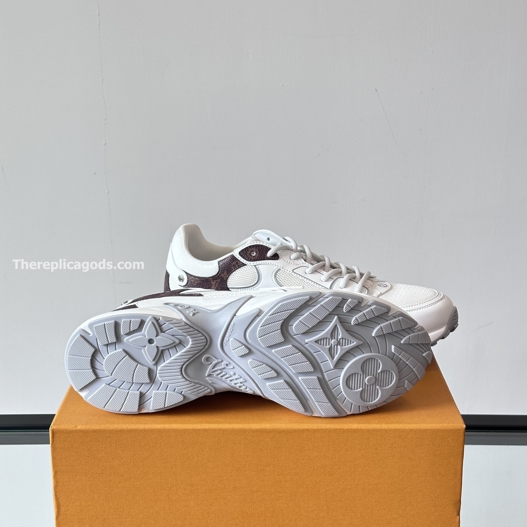 OLYMPIA SNEAKERS IN WHITE AND BROWN - LV952