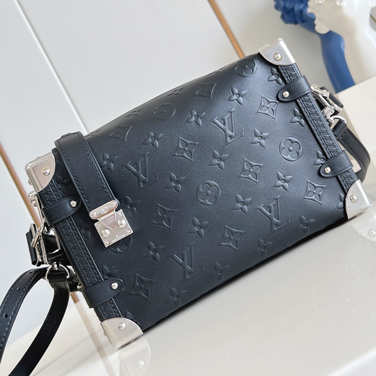 SIDE TRUNK MM BAG BLACK CALF LEATHER M14572