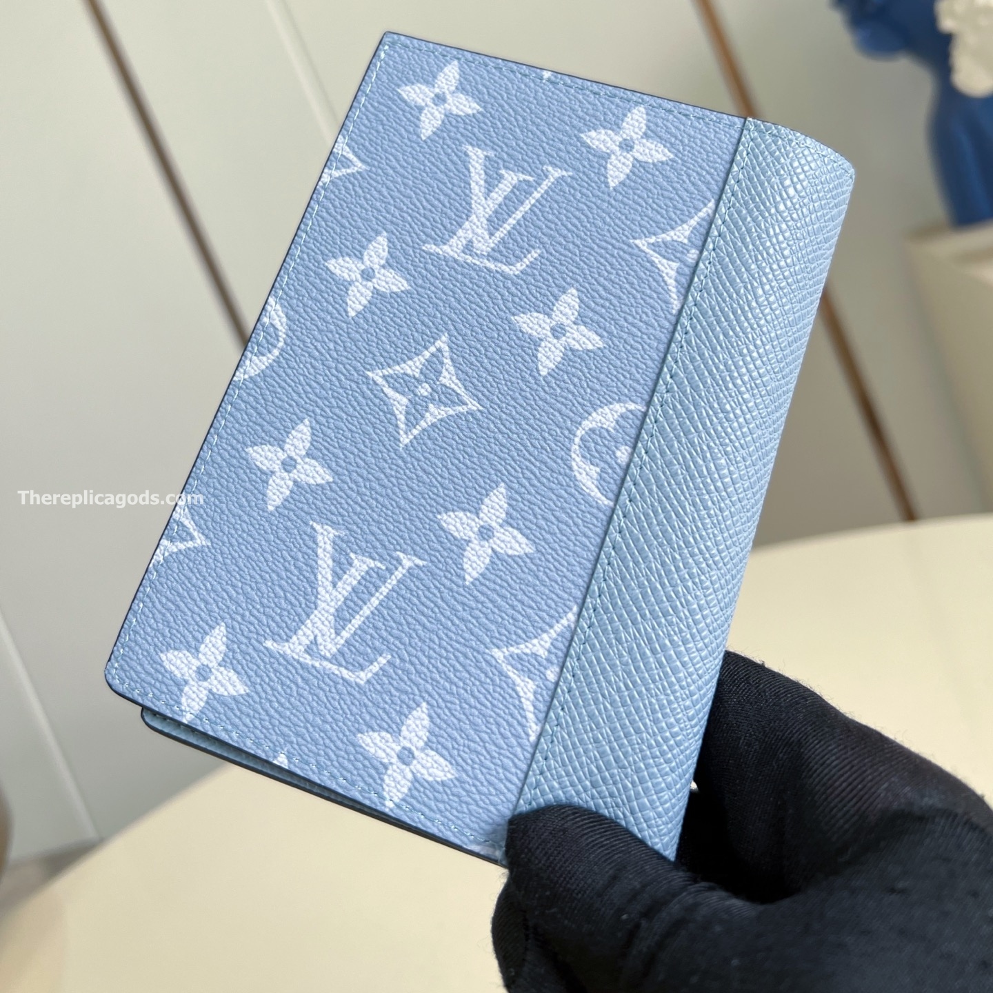 PASSPORT COVER LEMON BLUE MONOGRAM CANVAS M14358