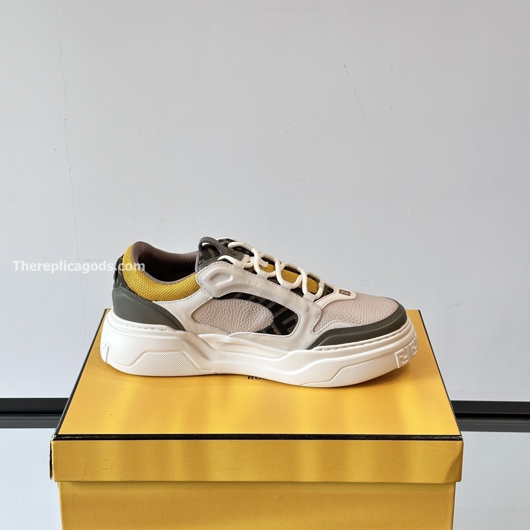 FORCE SNEAKERS IN WHITE AND BROWN - FD166