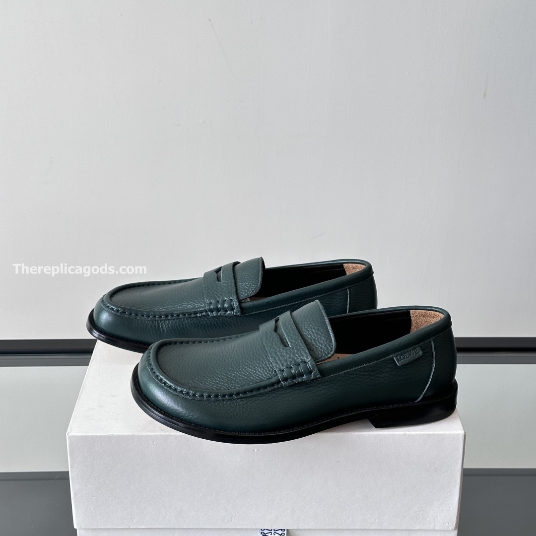 CAMPO DEERSKIN LOAFERS IN EVERGREEN