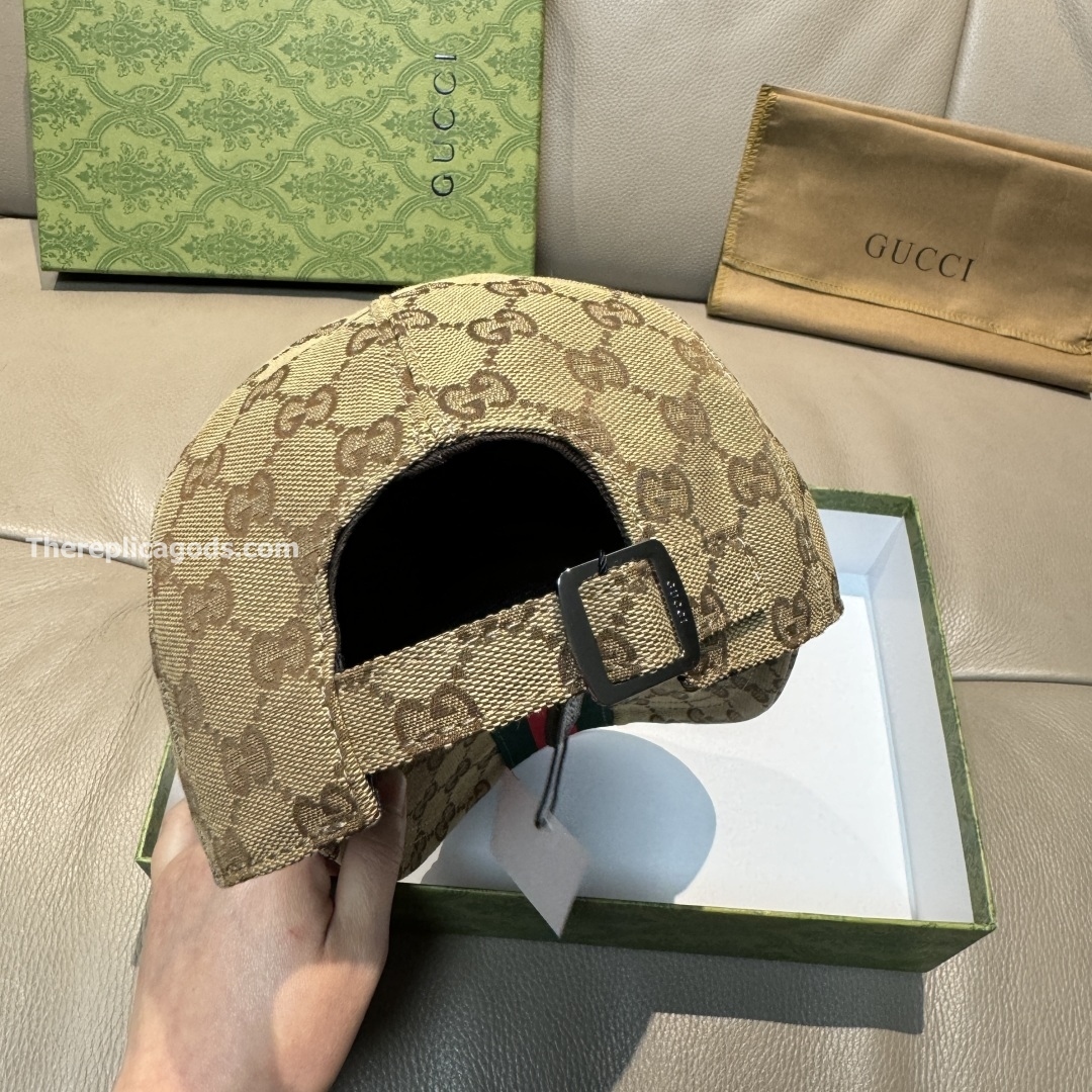 GG CANVAS BASEBALL HAT IN BEIGE