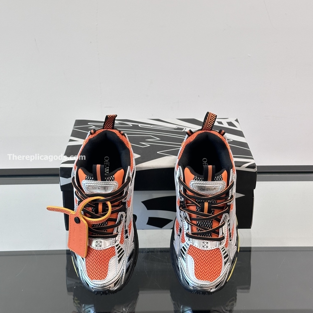 BE RIGHT BACK SNEAKERS IN GREY AND ORANGE - OW64