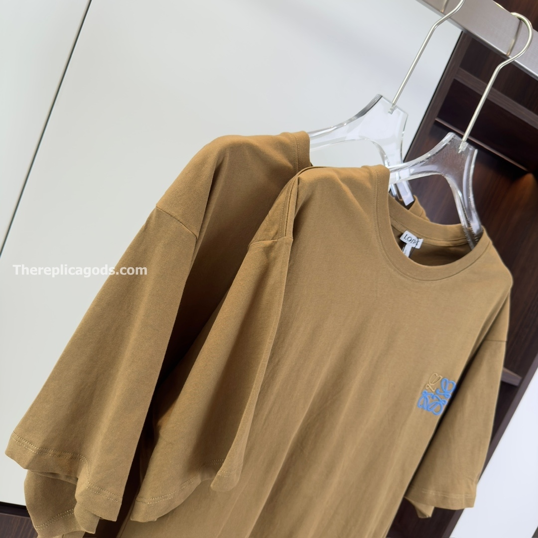 REGULAR FIT T-SHIRT IN COTTON IN CAMEL - TP671