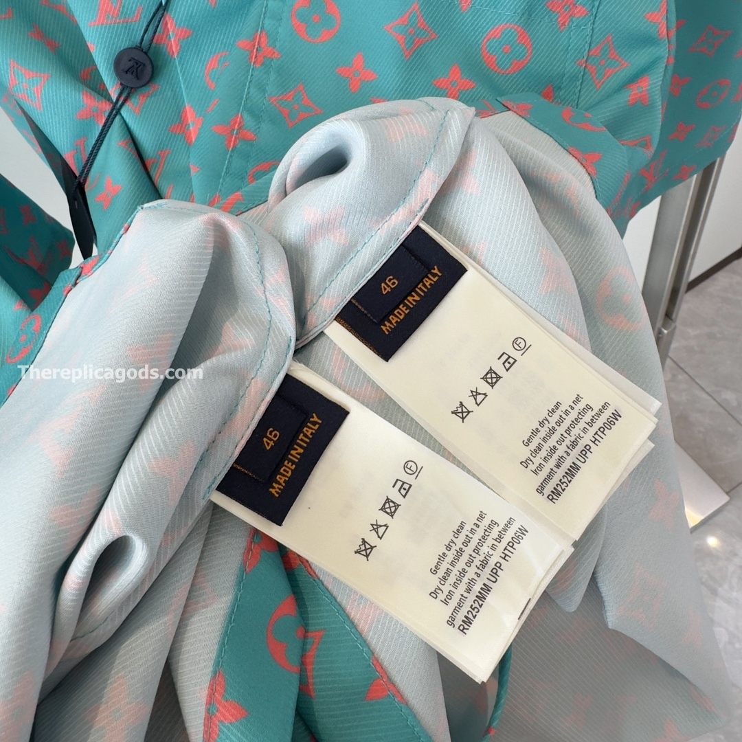 MONOGRAM SHORT-SLEEVED SILK SHIRT STRAWBERRY ICE - SH366