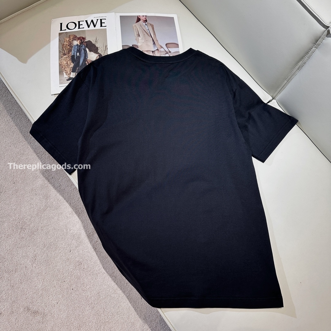 LOOSE T-SHIRT IN BLACK COTTON JERSEY - TP632