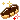 Floating pixel art eclair with sparkles.