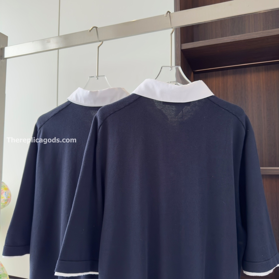 EMBROIDERED SHORT-SLEEVED COTTON BLEND POLO SHIRT - TP606