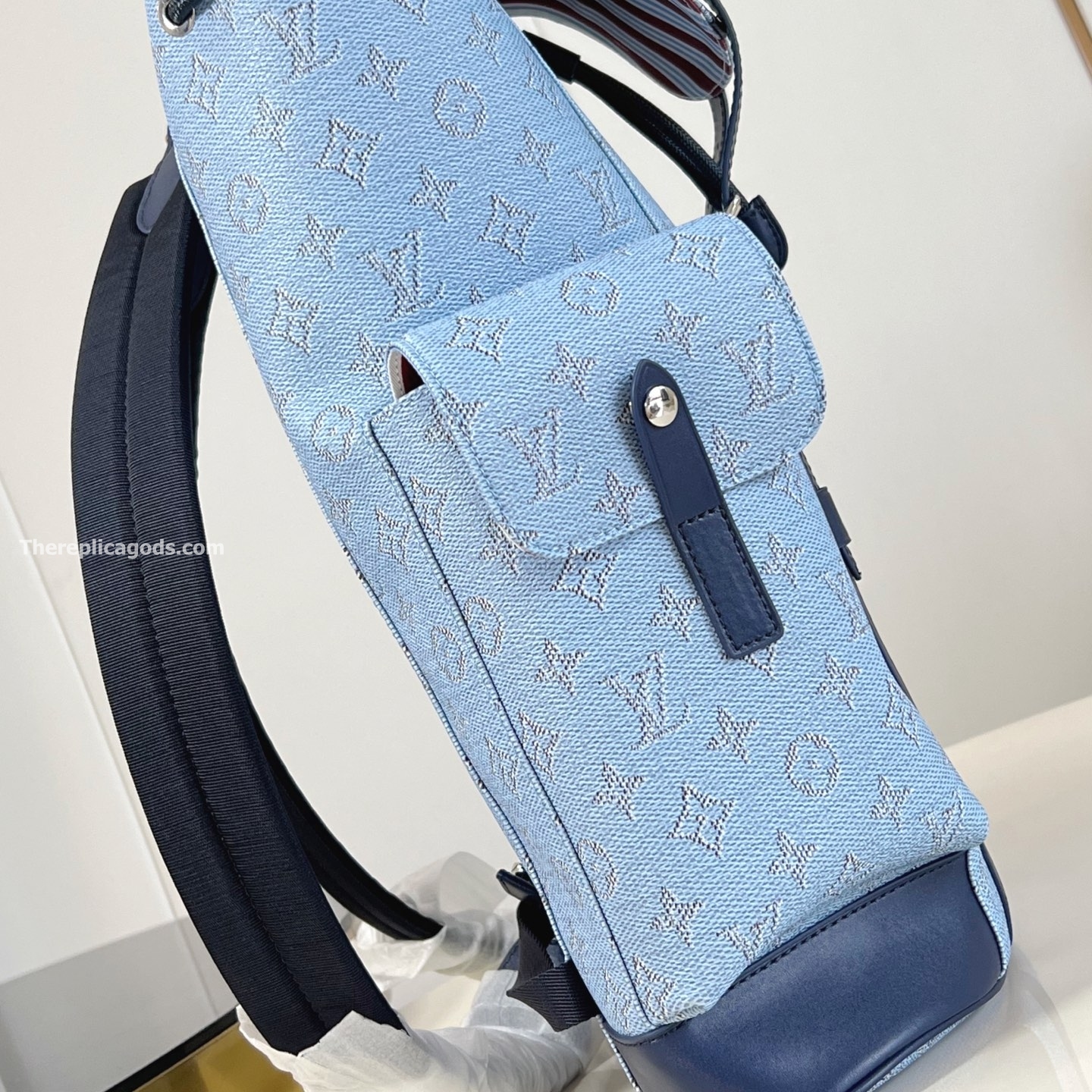 CHRISTOPHER MM BACKPACK BLUE MONOGRAM HERITAGE CANVAS M14676