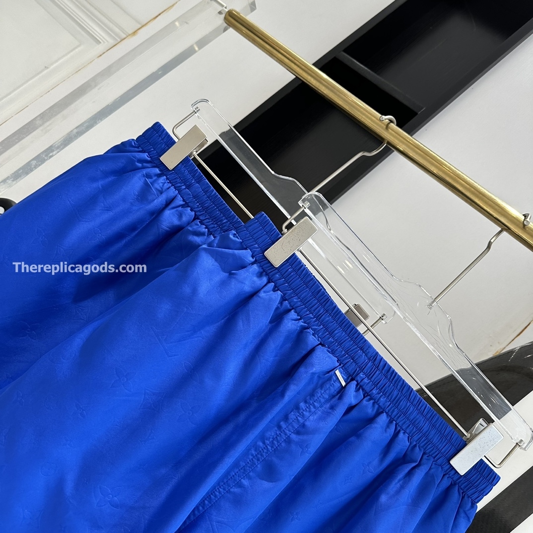 MONOGRAM NYLON SWIM BOARD SHORTS IN BLUE - TP557