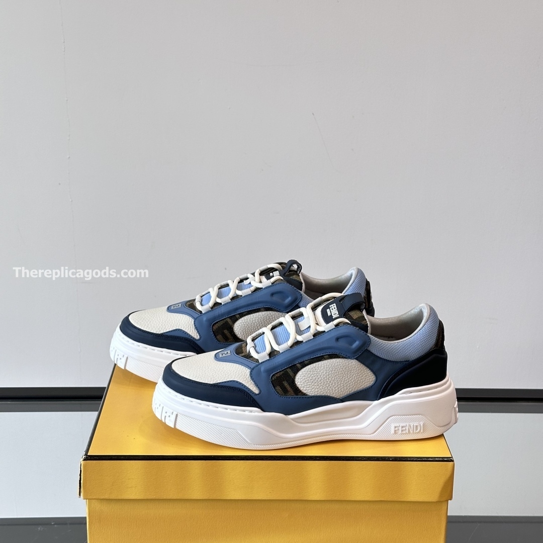 FORCE SNEAKERS IN WHITE AND LIGHT BLUE - FD164