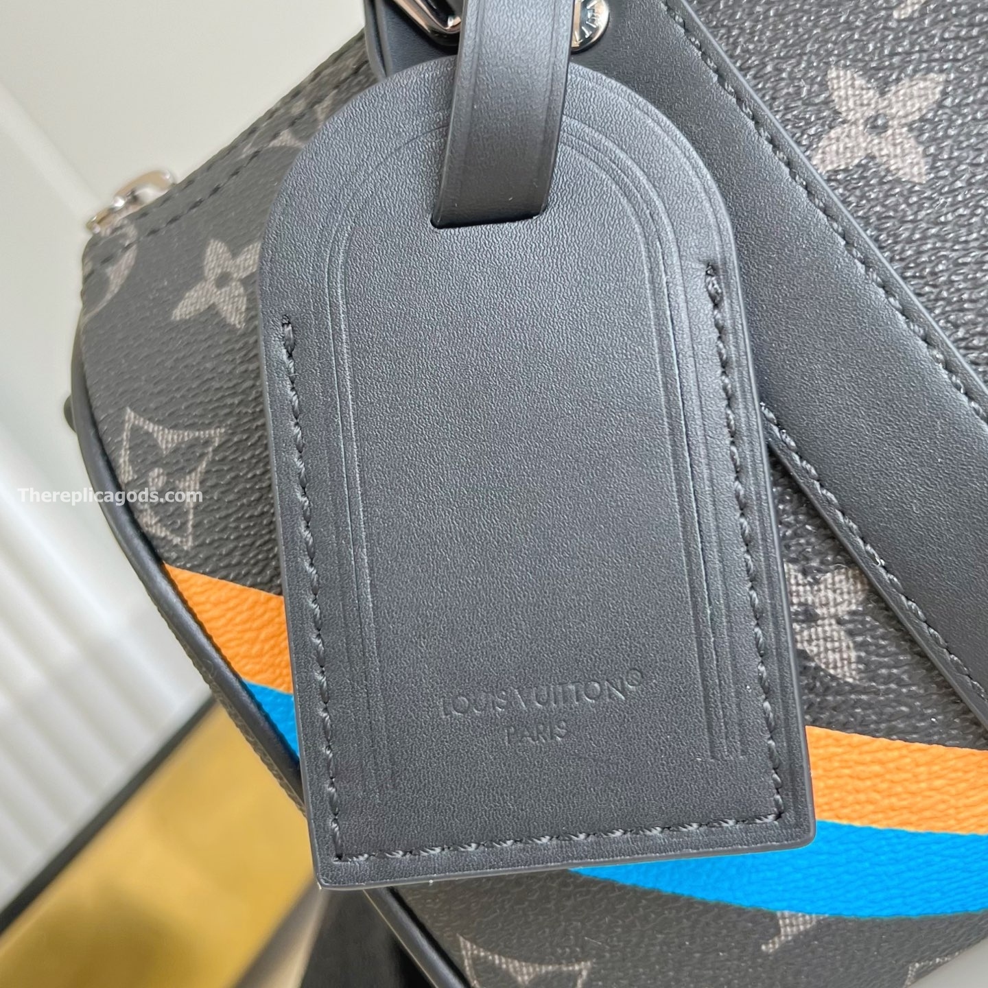 KEEPALL BANDOULI?RE 25 BLACK MONOGRAM ECLIPSE P01942