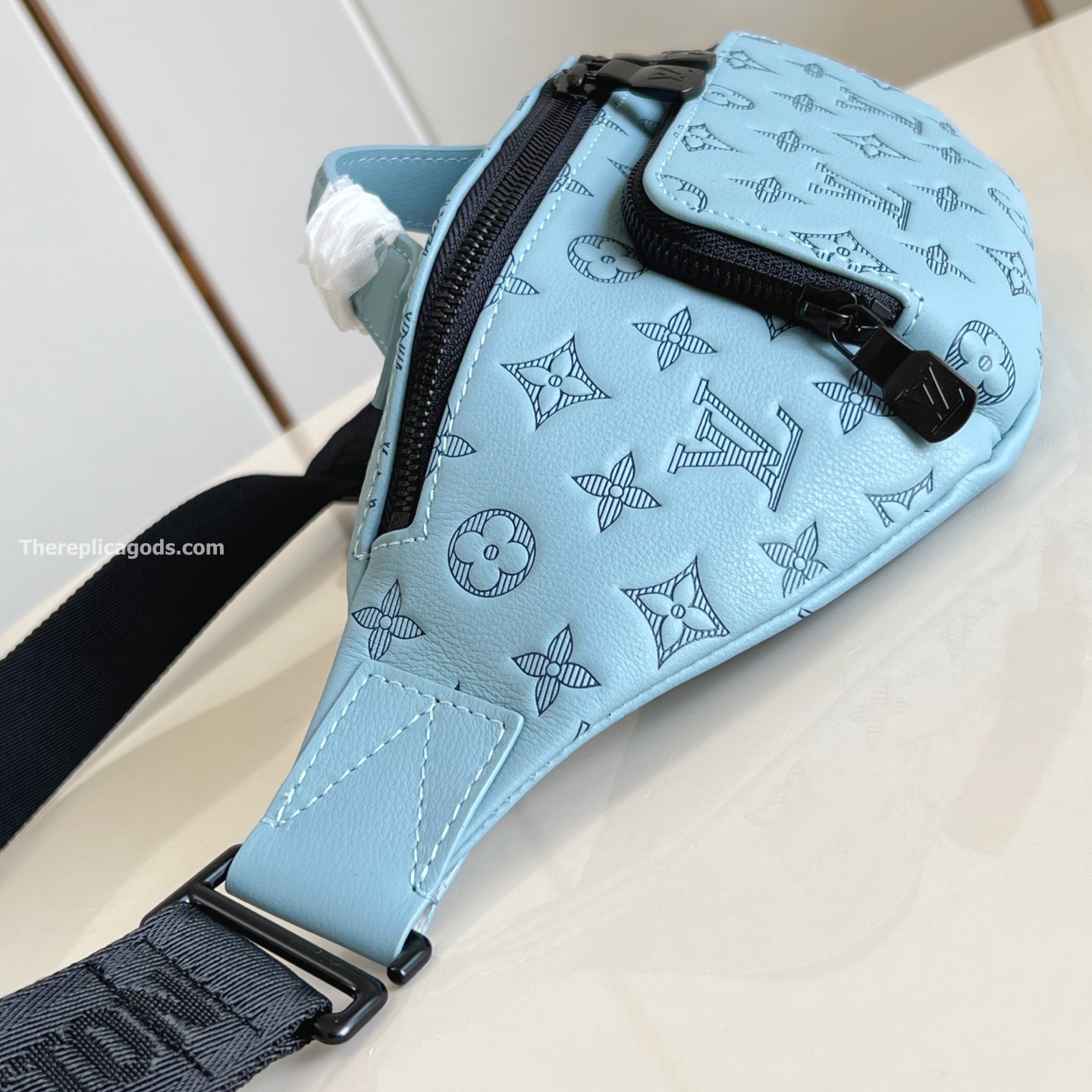 RUSH BUMBAG SKY BLUE MONOGRAM SHADOW M14782