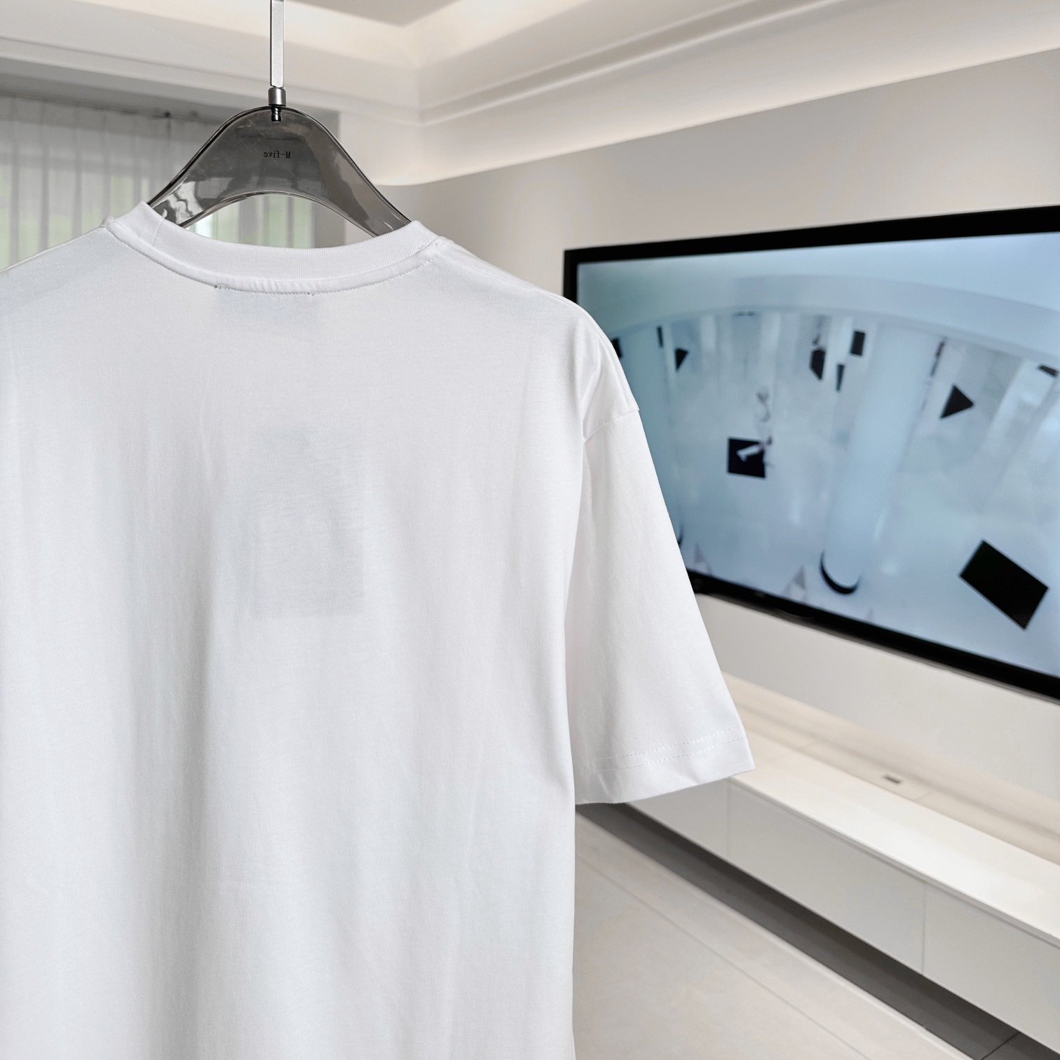 PRINTED COTTON JERSEY T-SHIRT IN WHITE - TP578