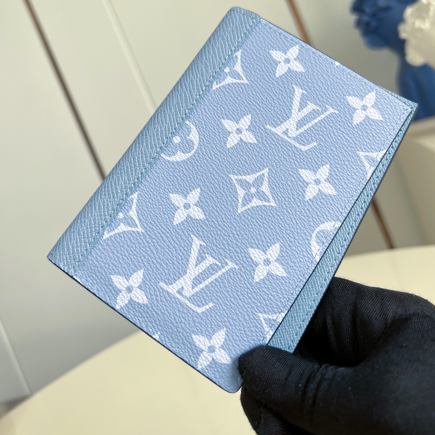 PASSPORT COVER LEMON BLUE MONOGRAM CANVAS M14358