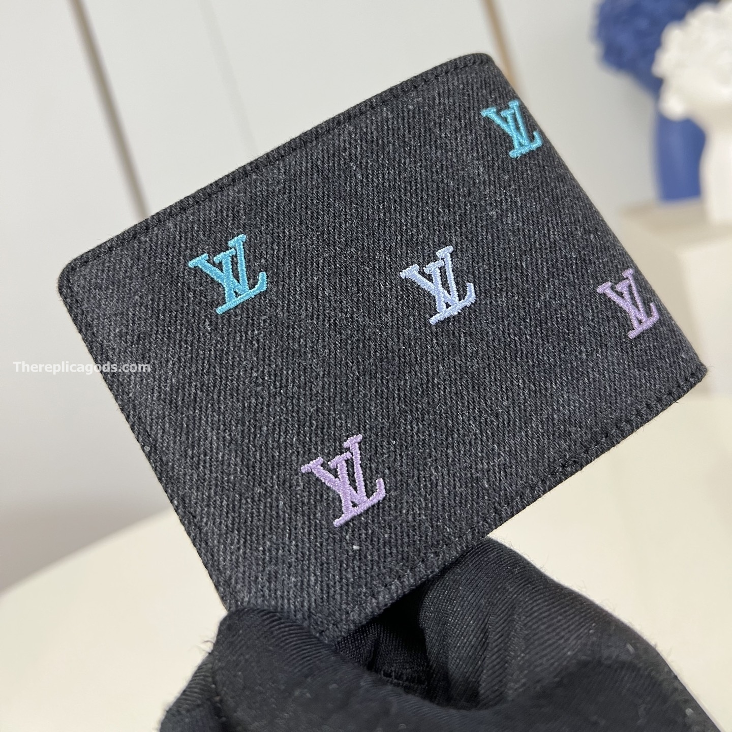 MULTIPLE WALLET GRADIENT BLUE LV BLASON DENIM M13964