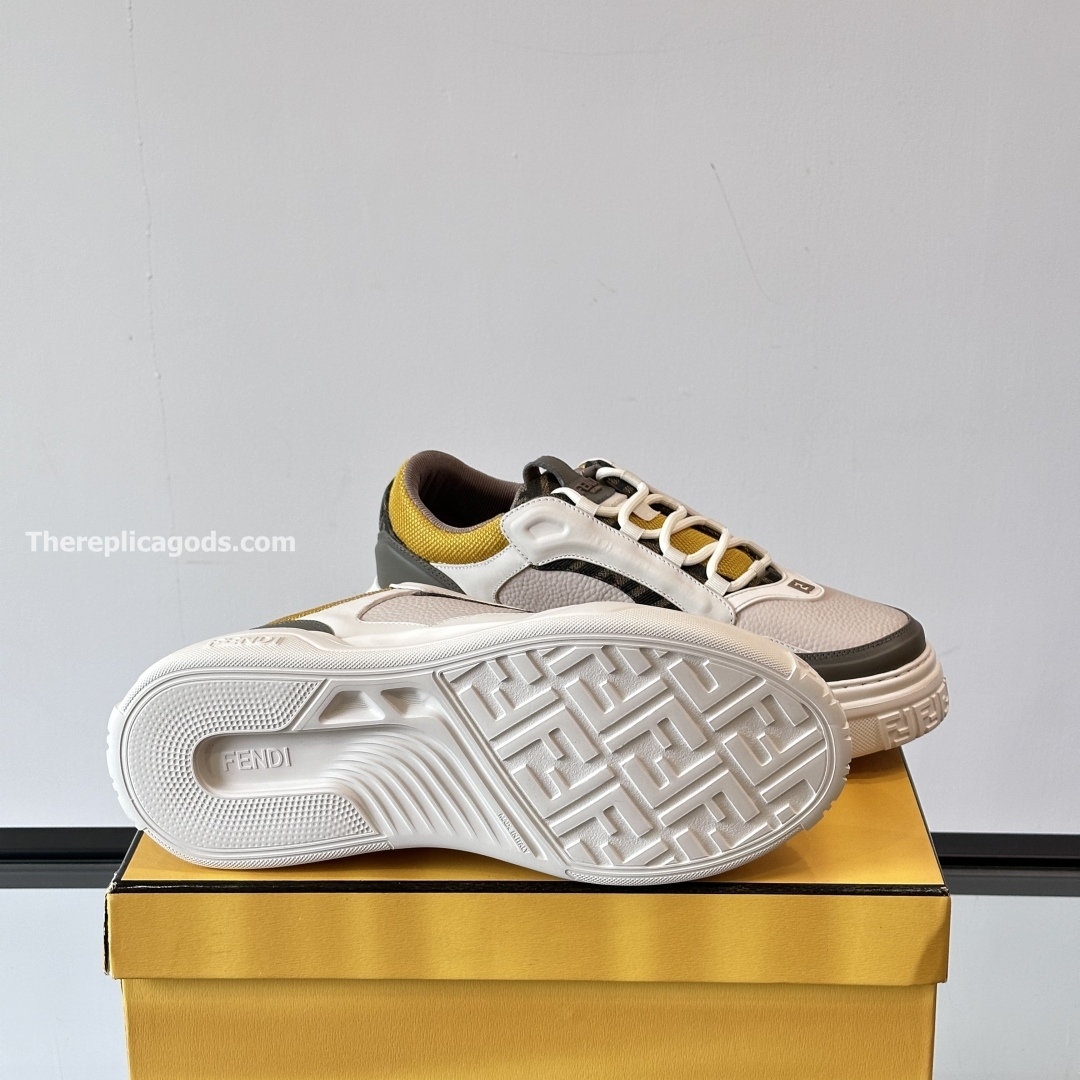 FORCE SNEAKERS IN WHITE AND BROWN - FD166