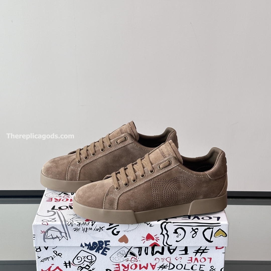 PORTOFINO LEATHER SNEAKERS IN BEIGE - GD242