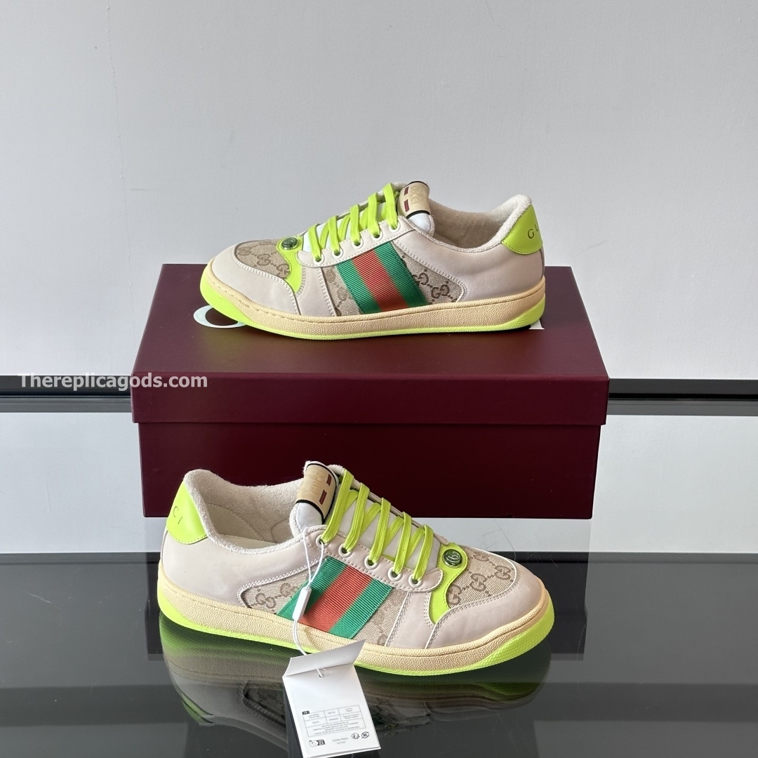 MEN'S SCREENER SNEAKERS IN BROWN AND GREEN - GC488