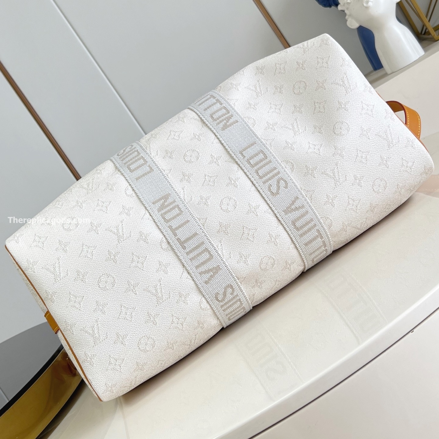 KEEPALL BANDOULI?RE 45 BAG OFF-WHITE MONOGRAM HERITAGE CANVAS M14838