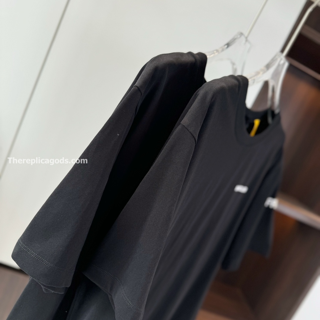 x FRGMT MAXI LOGO COTTON T-SHIRT IN BLACK - TP623